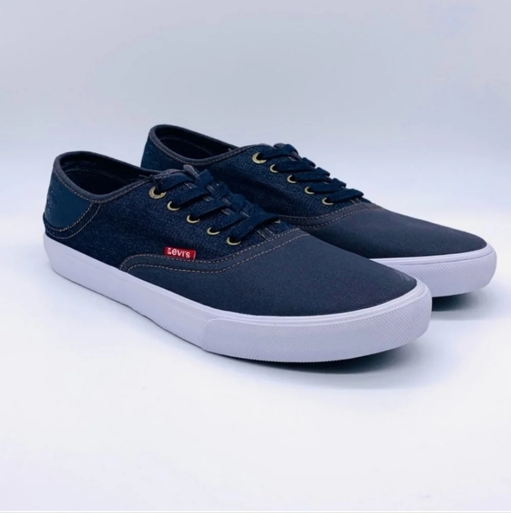 Levi's Monterey Canvas Denim Sneakers Blue and White